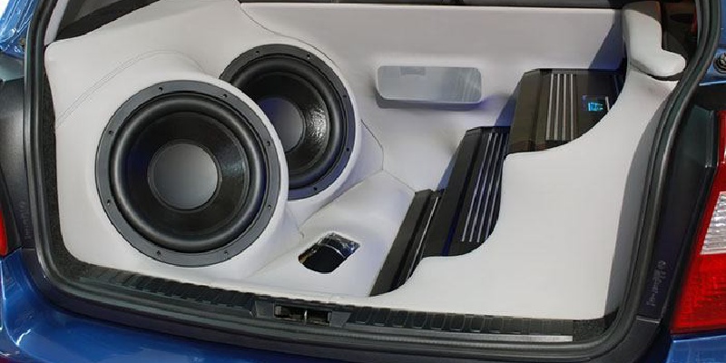 How to connect two powered subwoofers in a car?